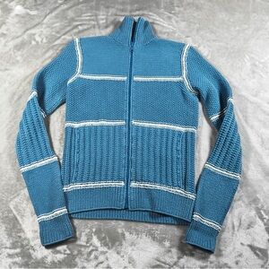Marc Jacobs Blue and White Knit Cardigan Size S